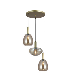 Gater Cluster Pendant Ceiling Light Gold 3xE27-1