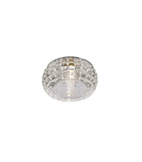 Round Recessed Downlight G9 Cube Pattern Polished Chrome, Crystal - 1