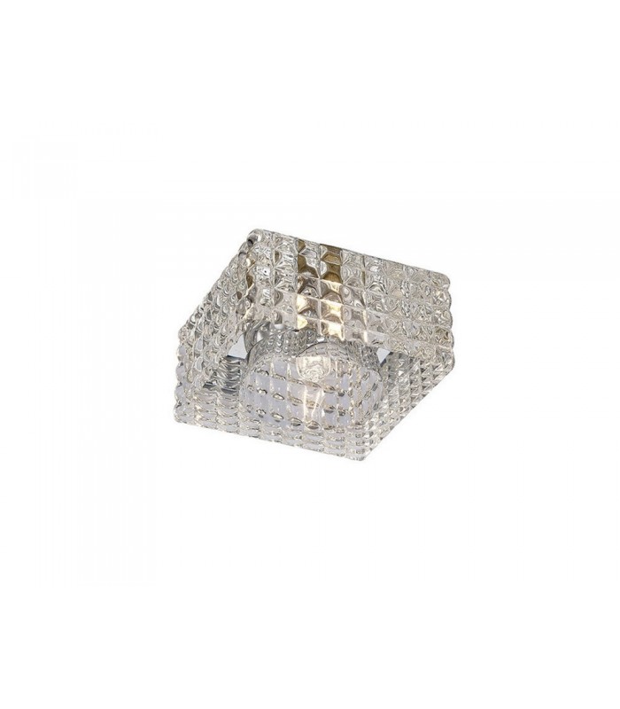 Square Recessed Downlight G9 Cube Pattern Polished Chrome, Crystal - 1