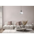 Gater Dome Pendant Ceiling Light Black with White Glass Shade-5