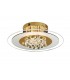 Flush Round 4 Light French Gold, Glass, Crystal - 1
