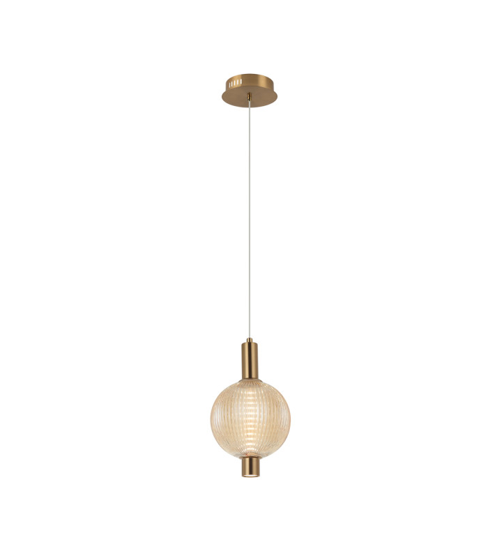 Lenti Slim Pendant Ceiling Light Brass 3000K Warm White-2