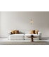Lenti Slim Pendant Ceiling Light Brass 3000K Warm White-5