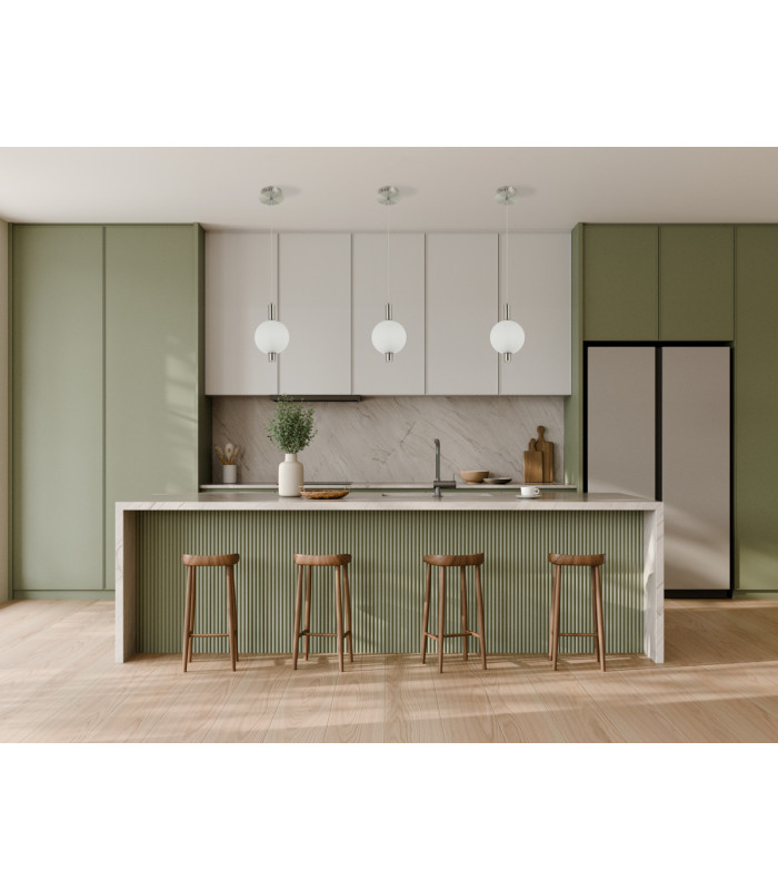 Lenti Slim Pendant Ceiling Light Nickel 3000K Warm White-5