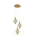 Lenti Cluster Pendant Ceiling Light Brass 3000K Warm White-1