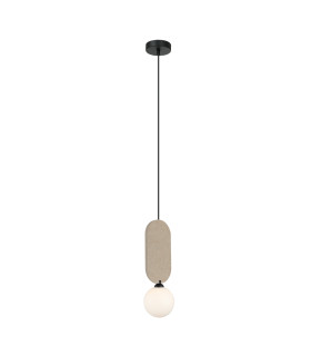 Lorenzo Slim Pendant Ceiling Light Beige-2