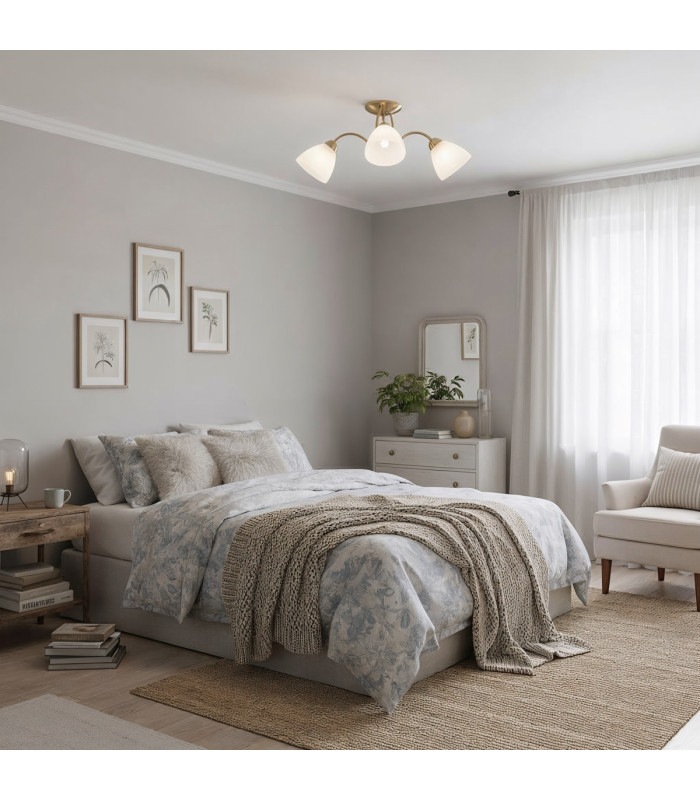 Lugano Multi Arm Semi Flush Ceiling Lamp Chromic 3xE27-5
