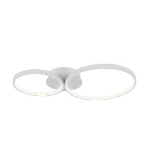 Maver Twin Ring LED Semi Flush Ceiling Light White 3000/4000/6000K 2xLED-1