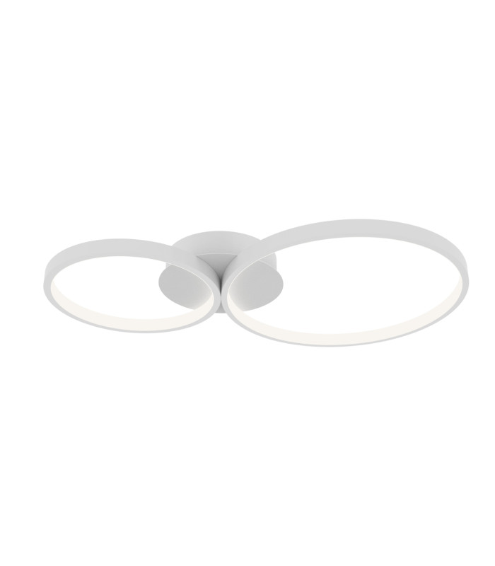 Maver Twin Ring LED Semi Flush Ceiling Light White 3000/4000/6000K 2xLED-1