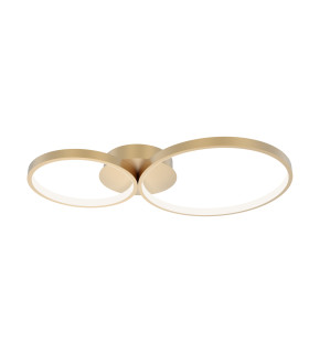 Maver Twin Ring LED Semi Flush Ceiling Light Gold 3000/4000/6000K 2xLED-1