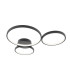 Maver Triple Ring LED Semi Flush Ceiling Light Black 3000/4000/6000K 3xLED-1