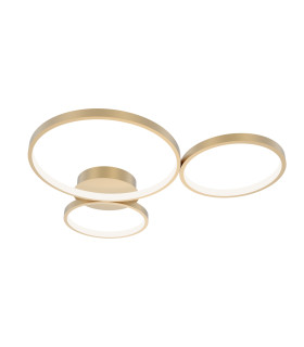 Maver Triple Ring LED Semi Flush Ceiling Light Gold 3000/4000/6000K 3xLED-1