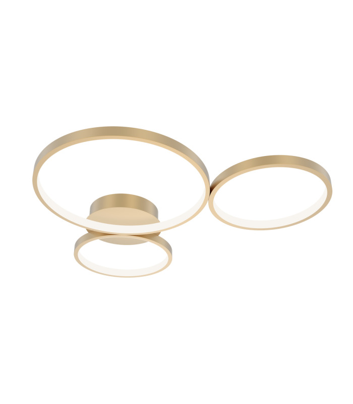 Maver Triple Ring LED Semi Flush Ceiling Light Gold 3000/4000/6000K 3xLED-1