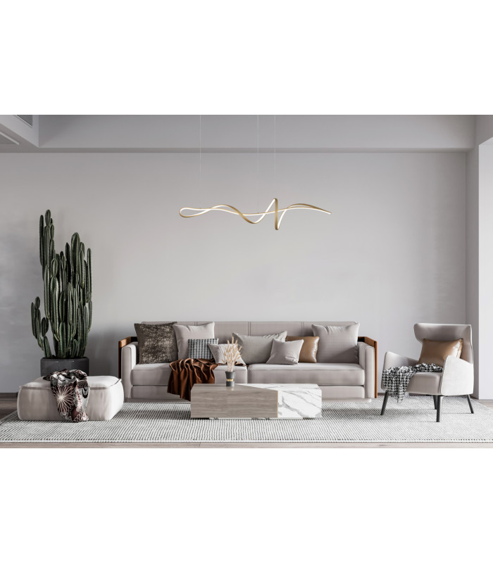 Mila LED Pendant Ceiling Light Matt Gold 3000/4000/6000K-5