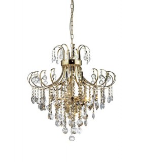 Ceiling Pendant 7 Light French Gold, Crystal - 1