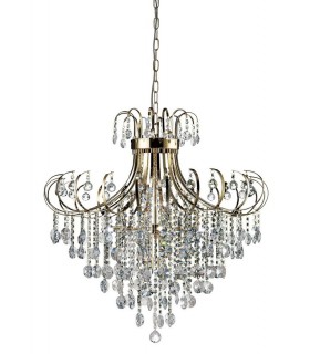 Ceiling Pendant 8 Light French Gold, Crystal - 1