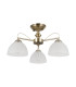 Moreti Multi Arm Semi Flush Ceiling Lamp Antique Brass 3xE27-1