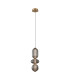 Nico Slim Pendant Ceiling Light Black Antique Brass Gold 3000K Warm White 3xLED-1