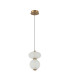 Nico I Slim Pendant Ceiling Light Black Gold 3000K Warm White-1