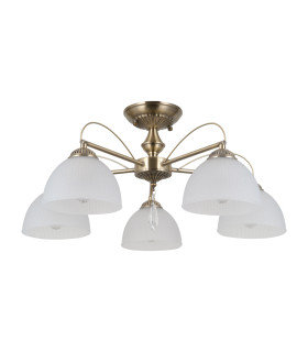 Moreti Multi Arm Semi Flush Ceiling Lamp Antique Brass 5xE27-1