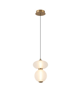 Nico I Slim Pendant Ceiling Light Black Gold 3000K Warm White-2