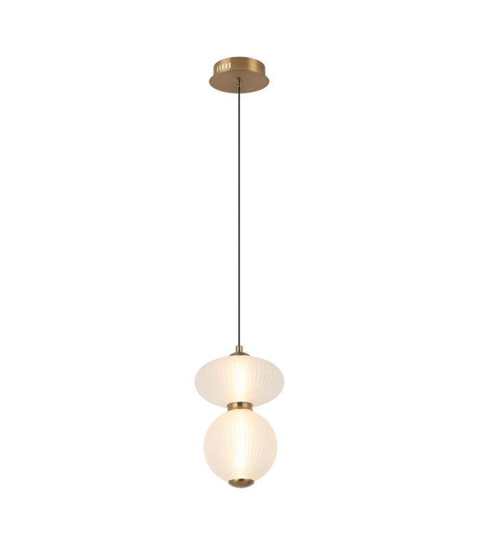 Nico I Slim Pendant Ceiling Light Black Gold 3000K Warm White-2