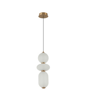 Nico II Slim Pendant Ceiling Light Black Gold 3000K Warm White-1