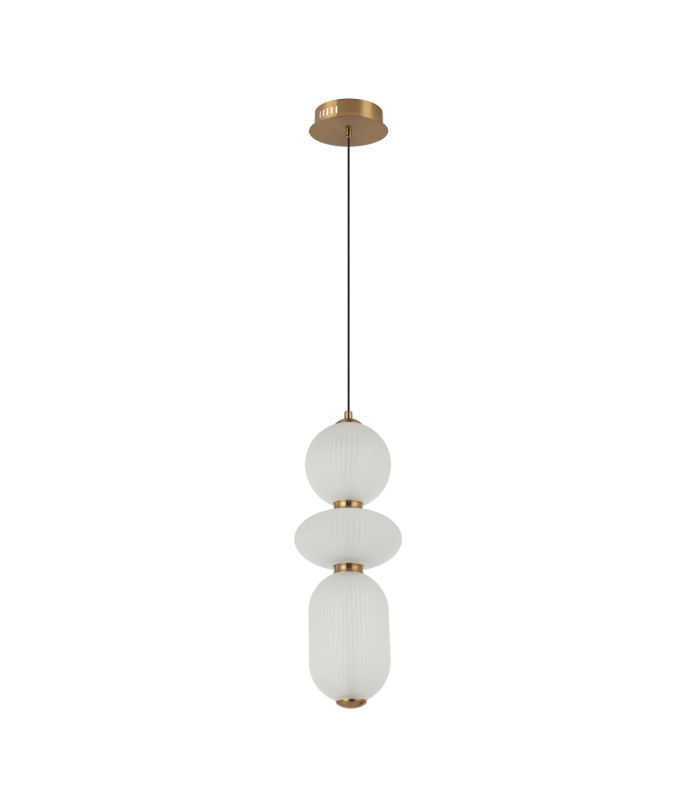 Nico II Slim Pendant Ceiling Light Black Gold 3000K Warm White-1