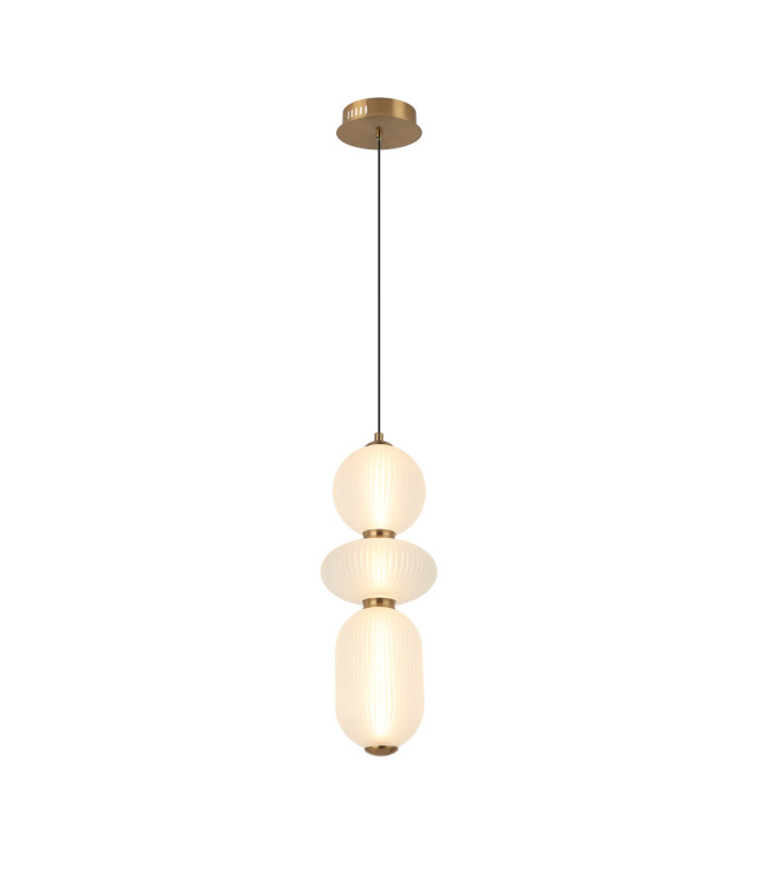 Nico II Slim Pendant Ceiling Light Black Gold 3000K Warm White-2