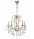 Ceiling Pendant Chandelier 5 Light French Gold, Crystal - 1
