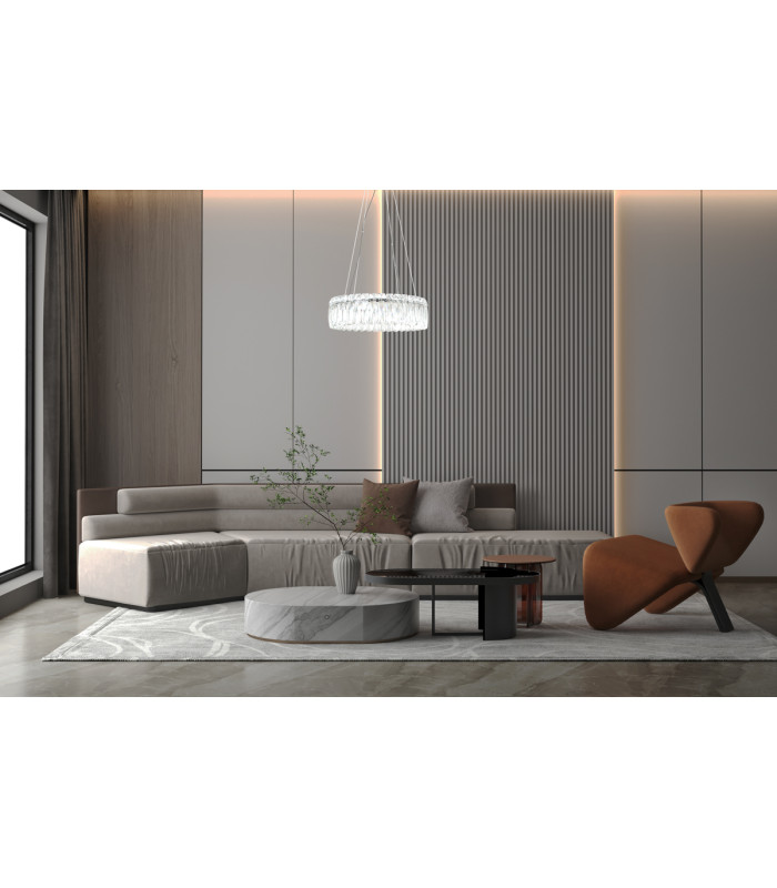 Nosta Pendant Ceiling Light Chrome 3000K Warm White-5