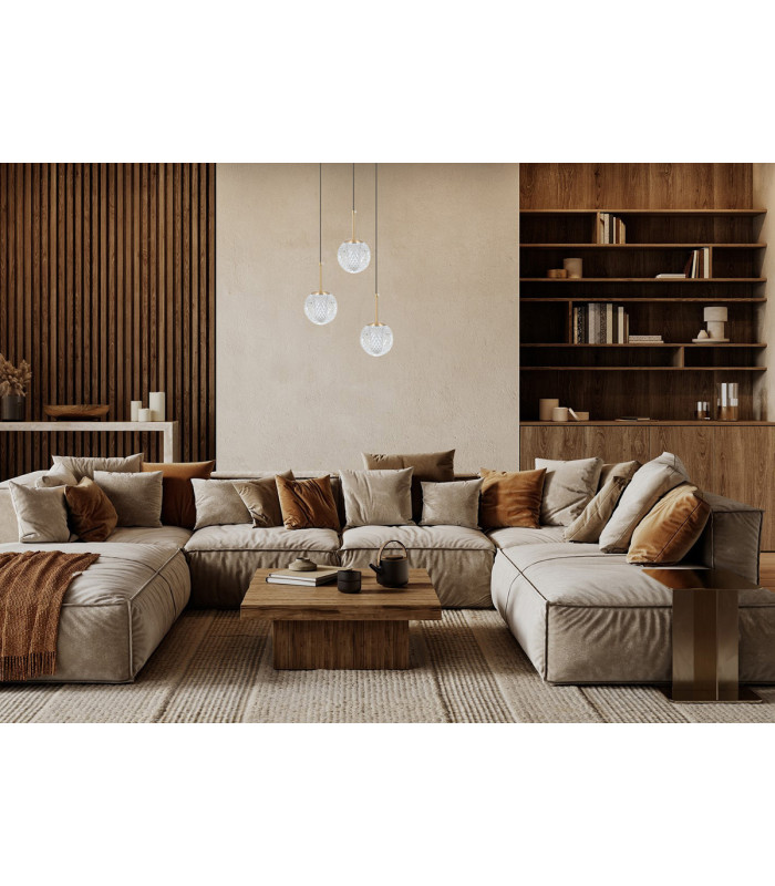 Padri Cluster Pendant Ceiling Light Gold 3xG9-5