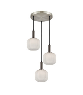 Penzi Cluster Pendant Ceiling Light Silver 3xE27-1