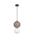 Pieve Globe Pendant Ceiling Light Brown Beige Matt White 3000K-2