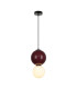 Pieve Globe Pendant Ceiling Light Burgundy Red Purple Matt White 3000K-1
