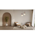 Pieve Globe Pendant Ceiling Light Brown Beige Matt White 3000K-5