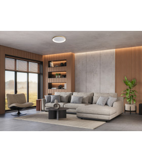 Raden 48cm LED Semi Flush Ceiling Light Gold 3000/4000/6000K-5