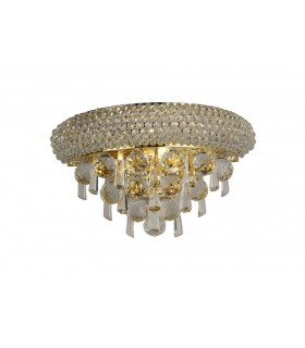 Wall Lamp Small 2 Light French Gold, Crystal - 1