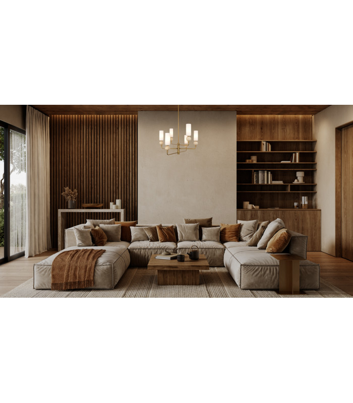 Santos Multi Arm Pendant Ceiling Light Gold-5
