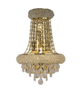 Wall Lamp Large 3 Light French Gold, Crystal - 1