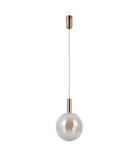 Strela 36cm Globe Pendant Ceiling Light Gold 3000K Warm White-1