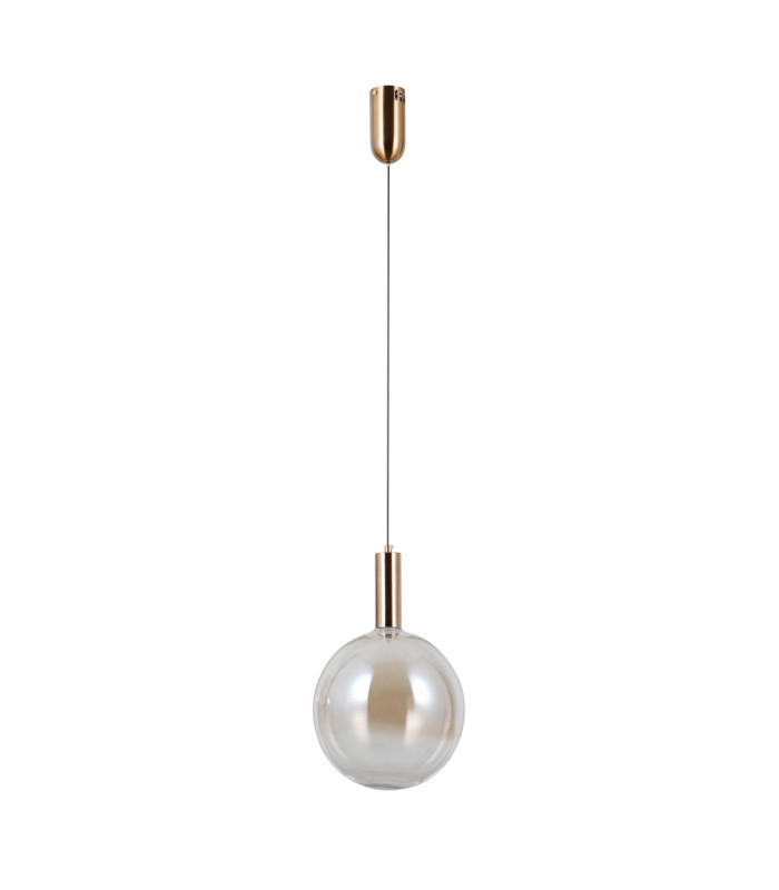 Strela 36cm Globe Pendant Ceiling Light Gold 3000K Warm White-1