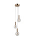 Strela Cluster Pendant Ceiling Light Gold 3000K Warm White 3xLED-1