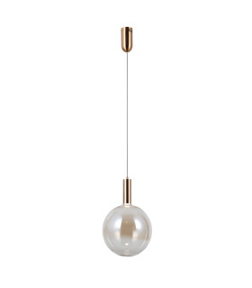 Strela 36cm Globe Pendant Ceiling Light Gold 3000K Warm White-2