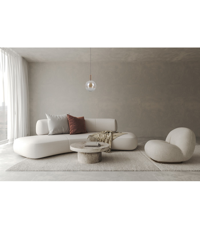 Strela 36cm Globe Pendant Ceiling Light Gold 3000K Warm White-5