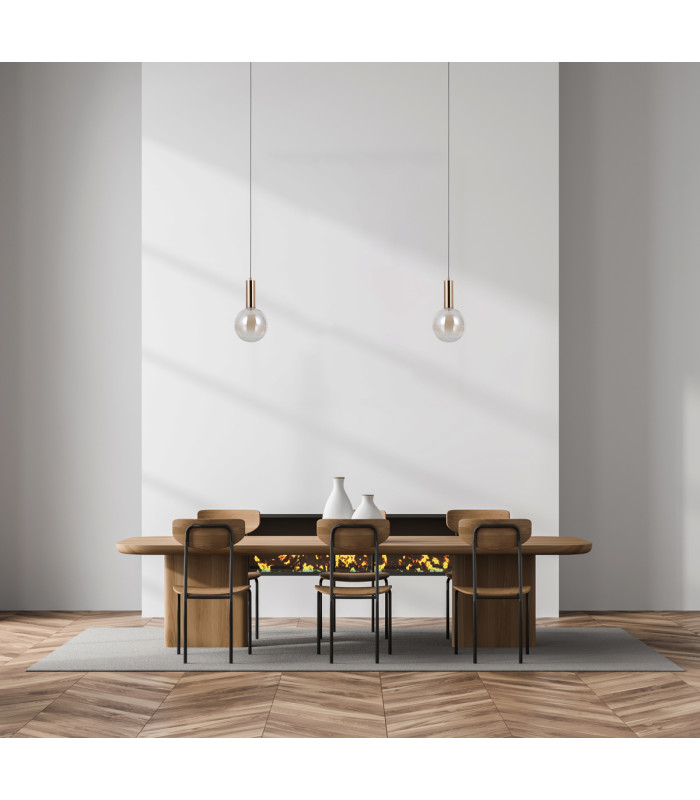 Strela Slim Pendant Ceiling Light Gold 3000K Warm White-5