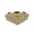 Flush Ceiling 6 Light French Gold, Crystal - 1