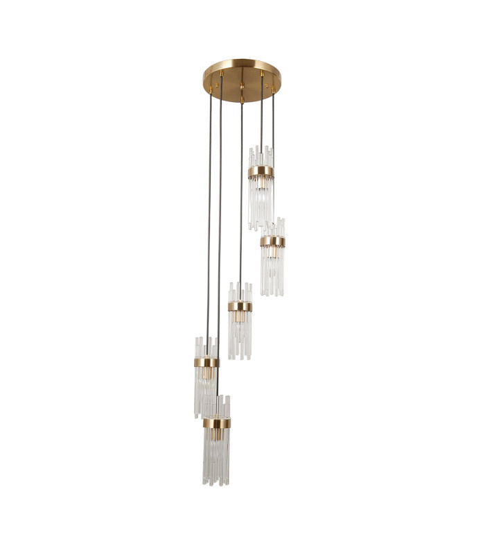 Taraso Cluster Pendant Ceiling Light Gold 5xE14-1