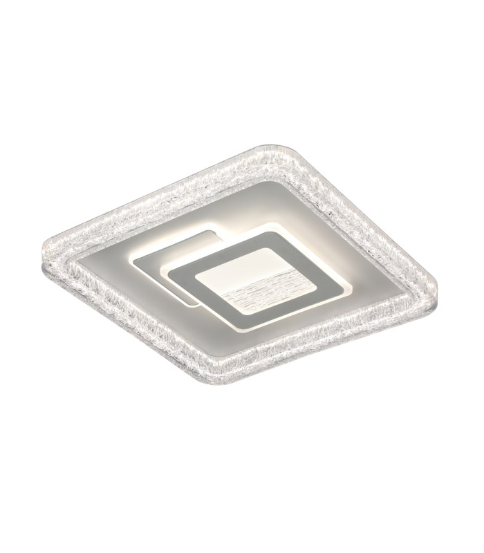 Tempio Square LED Semi Flush Ceiling Light White 3000/4000/6500K Remote Control Dimmable.-1