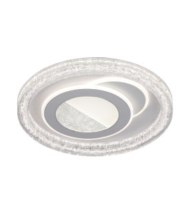 Tempio Round LED Semi Flush Ceiling Light White 3000/4000/6500K Remote Control Dimmable.-1